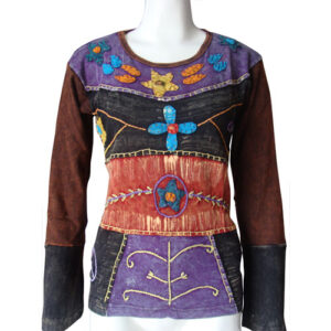 Multiple Hand Crushed Hippie ladies Top