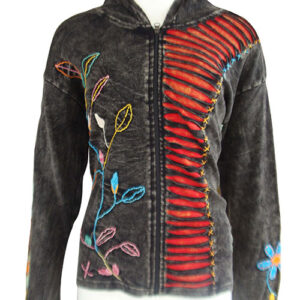 Razor Cut and Hand Embroidery Hippie fashion style Cotton jacket