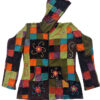 Small Patchwork and Hand Embroidery 100% Pre-Wash Hippie fashion style boho Cotton jacket