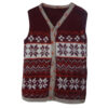 Red Mix Hippie Sleeveless Woolen Sweater