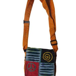 Boho natural razor cut passport bag