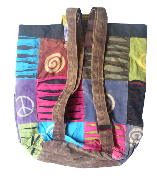 Handcrafted cotton hippie shopping bag