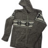 Plain hippie Nepalese cardigan knitted wool hoodie