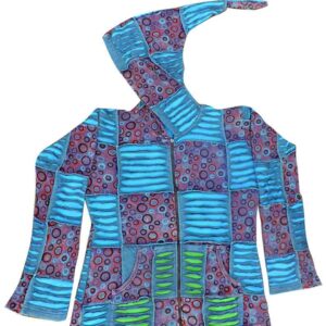 Vibrant Patchwork Design Hippie Cotton Jacket