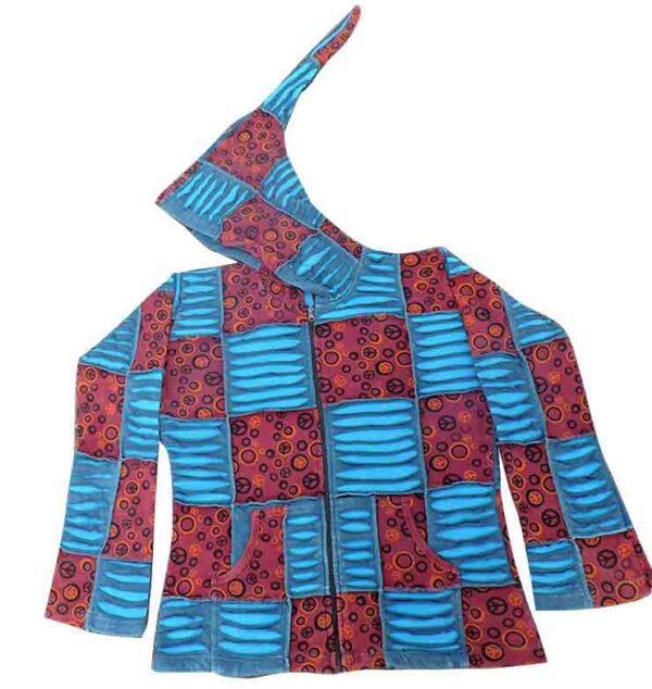 Print Patchwork and Razor Hippie fashion style Cotton jacket