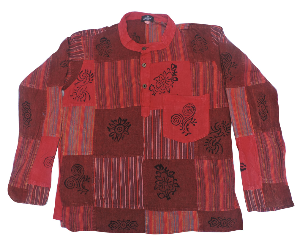 Red Tone Super Patch Cotton Kurtha