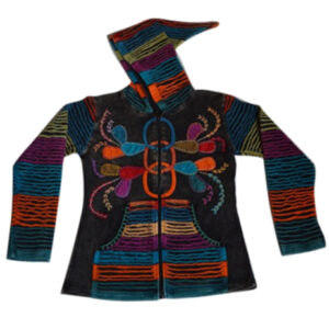 Spider Shape Designed Hippie Cotton Jacket