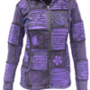 Purple Tone Om Printed Patchwork Jacket