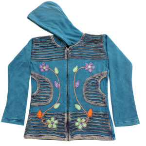 Hippie Bohemian Flower Crushed Winter Jacket