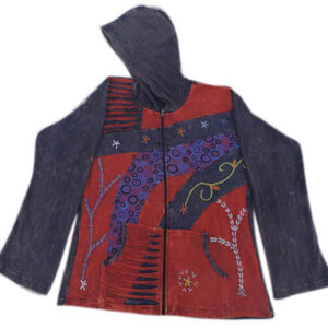 Vibrant Patchwork Zip Up Hoodie