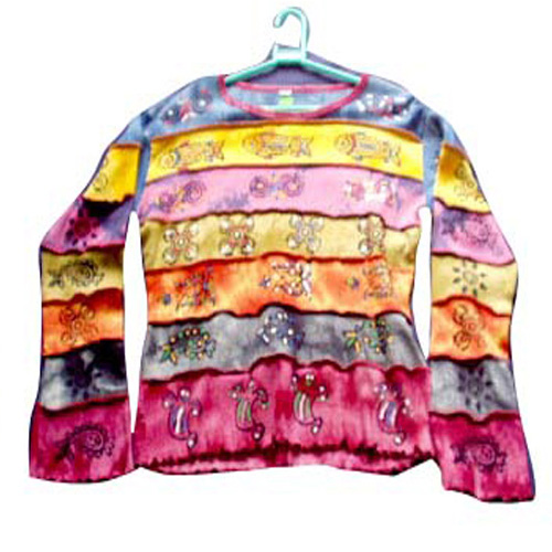 Colorful Patched Razor cut Ladies Top