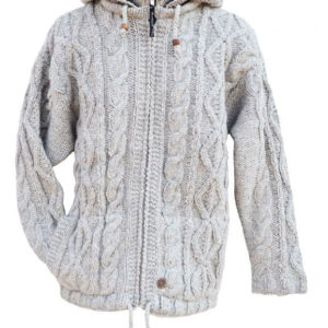 Plain White Woolen Jacket