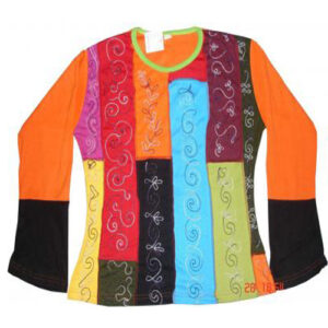 Boho Patterns Colorful Patchwork Ladies Top