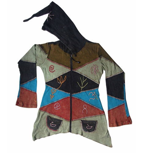 Different Colored Patchwork Cotton Jacket