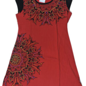 Sleeveless glamorous hippie ladies dress