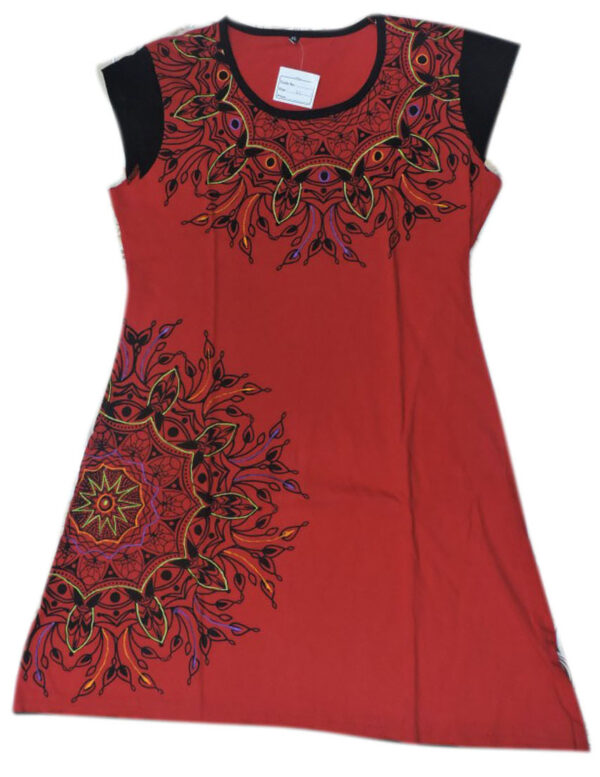 Sleeveless glamorous hippie ladies dress