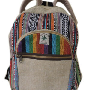 Multi Pockets Herringbone Hemp Laptop Bag