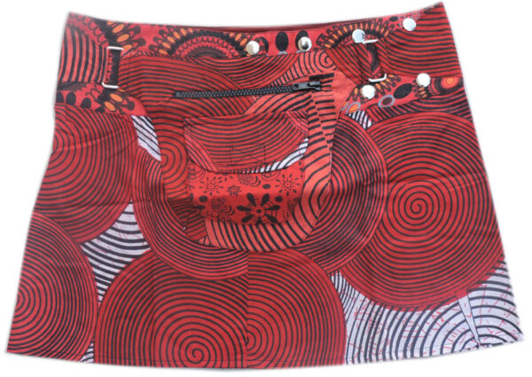Illusionist designed snap button wrap skirt