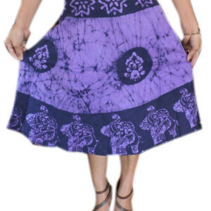 Purple Printed Long Skirt