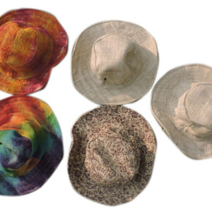 Mix Razor Cut Hippie Tie Dye Brim Hat