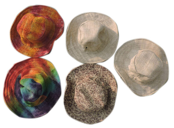 Mix Razor Cut Hippie Tie Dye Brim Hat