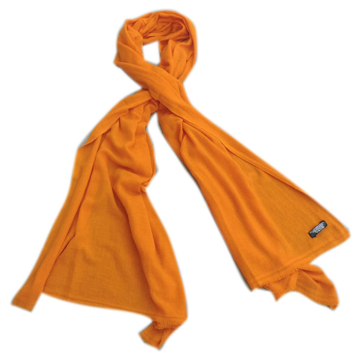 Orange Pure Pashmina Shawls