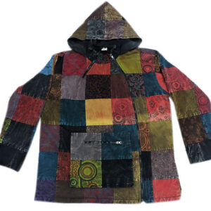 Hippie Cotton Stonewash Patchwork Jacket