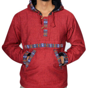 Maroon Tone Soft Cotton Fleece Jacket