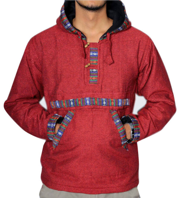 Maroon Tone Soft Cotton Fleece Jacket