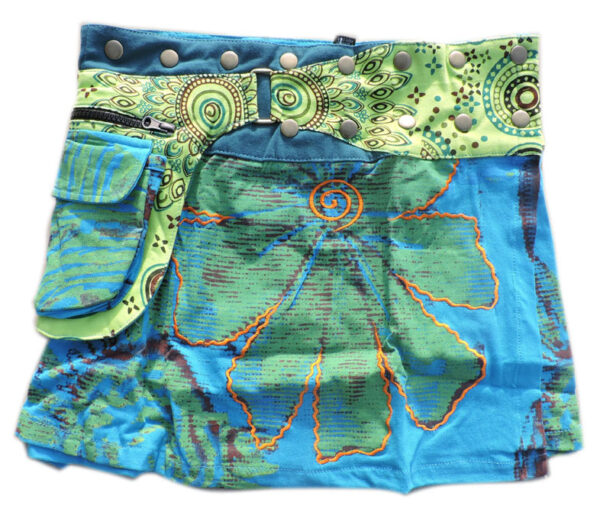unique design hippie tie dye cotton skirt | flower hand crush handmade ladies mini skirt