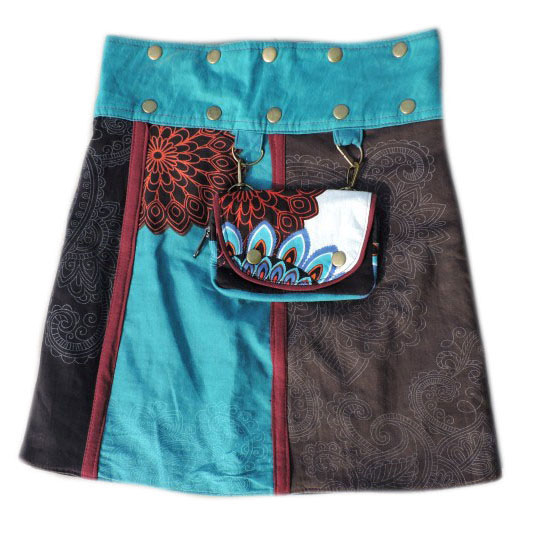 Snap round button flowy wrap skirt - Clothing in Nepal Pvt Ltd