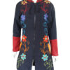 Flowers Block Prints Colorful Women Jacket