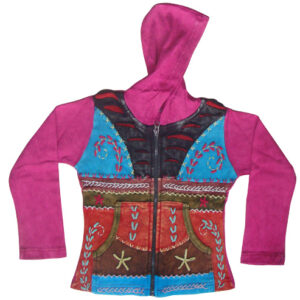 Pink tone patchwork children jacket