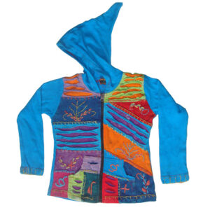 Himalayan handmade hand Embroidery and Razor Cut Children Jacket