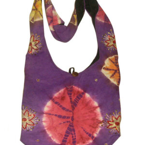 Heart Shape Tie Dye Cross Body Hippie Shoulder Bag