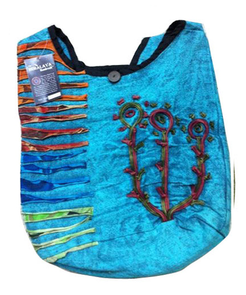 Razor Cut Hand Embroidery Cross Body Hippie Shoulder Bag