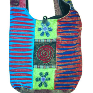 Hand Embroidery and Razor Cut Hippie Shoulder Bag