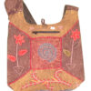 Yellow tone Artisanal embroidery shoulder bag