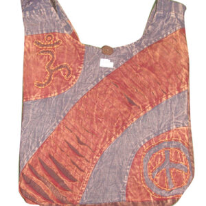 Om Aum Peace Boho Patchwork Cross body Bag