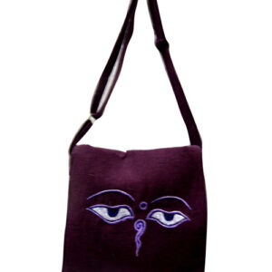 Hippie Plain Purple Buddha Eyed Cotton Purse