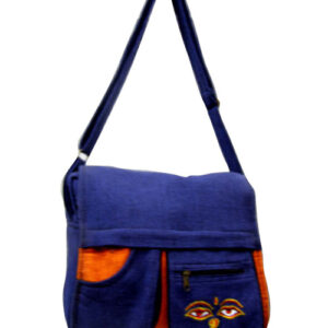 Multi pockets added Buddha eyes print shoulder bag