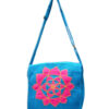 Blue mix hippie embroidered cross body bag