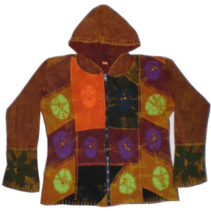 Fair trade Patchwork and stonewashed Hippie fashion style Cotton jacket