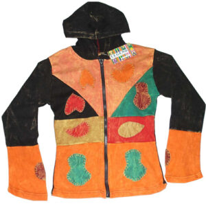 Handmade Hand Embroidery and Patch work Hippie fashion style boho Cotton jacket