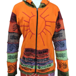 Nepalese Hippie Bohemian Rainbow Cotton hoodie