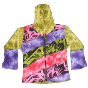 Tie Dye and Print Patchwork Bohemian Hippie fashion style Cotton jacket