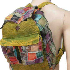 Multi Patched Rusty Outdoor Cotton Backpack