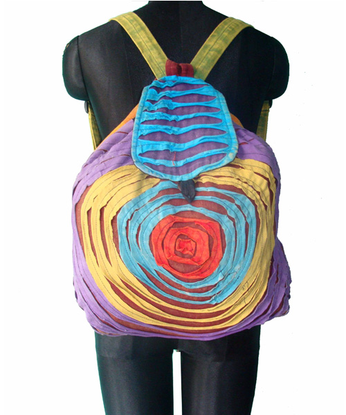 Unique Razor Cut Design Cozy Cotton Backpack