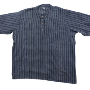 Man Hippie Striped Cotton Half Shirt