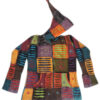 Patchwork Hoodie Jacket with Pointed Hood Goa Razor Cut hippie fashion style Cotton jacket